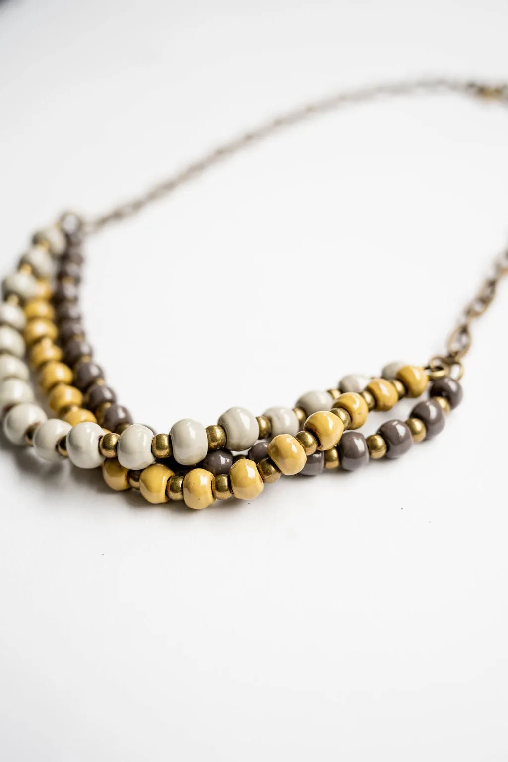 Bel Koz Mixed Triple Twist Clay Necklace