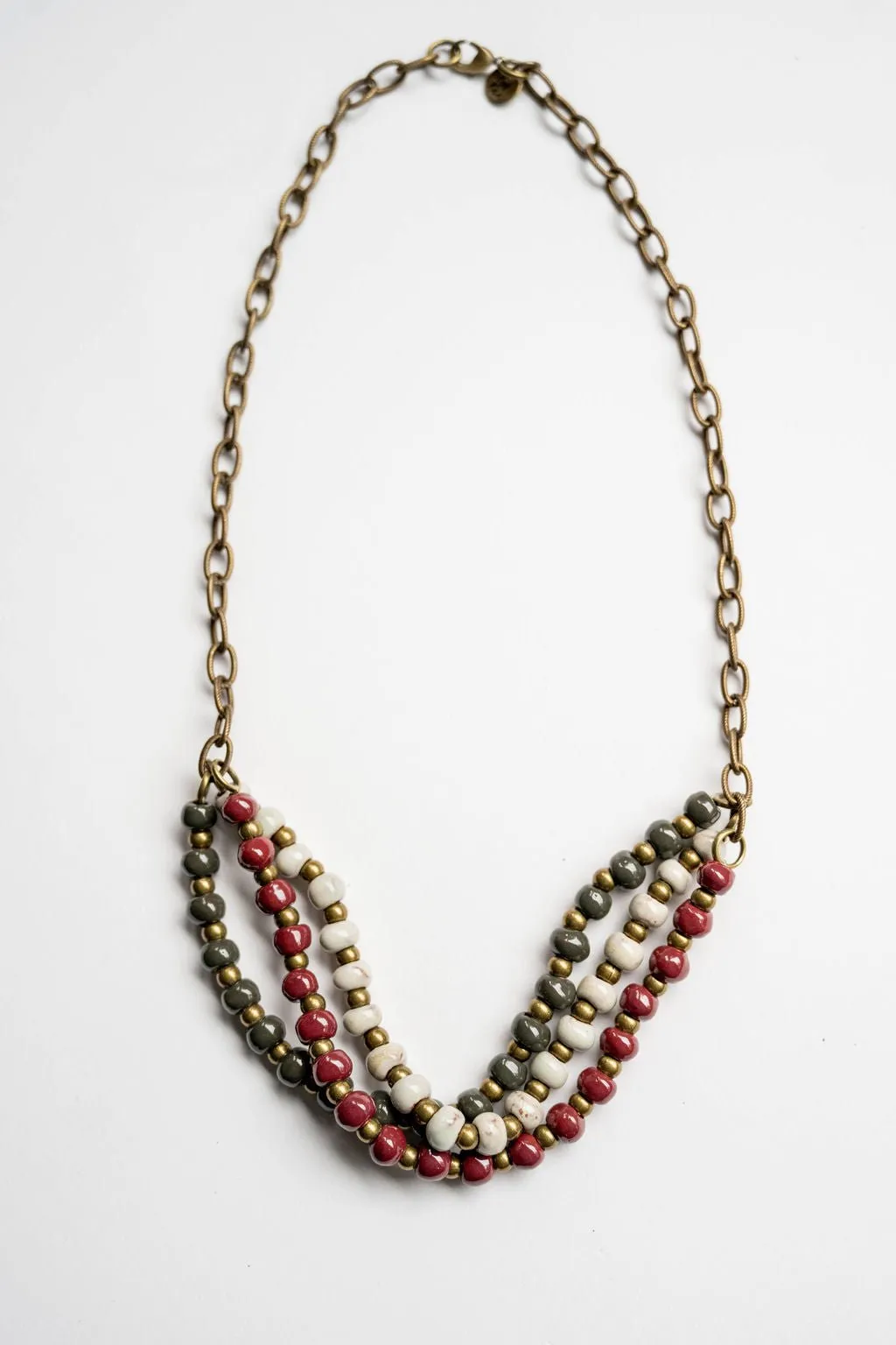 Bel Koz Mixed Triple Twist Clay Necklace