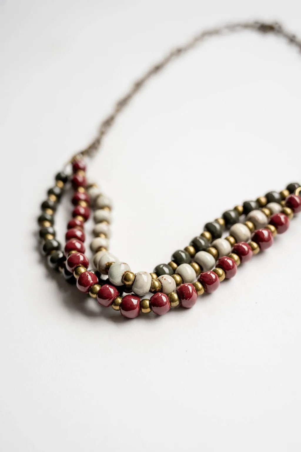 Bel Koz Mixed Triple Twist Clay Necklace