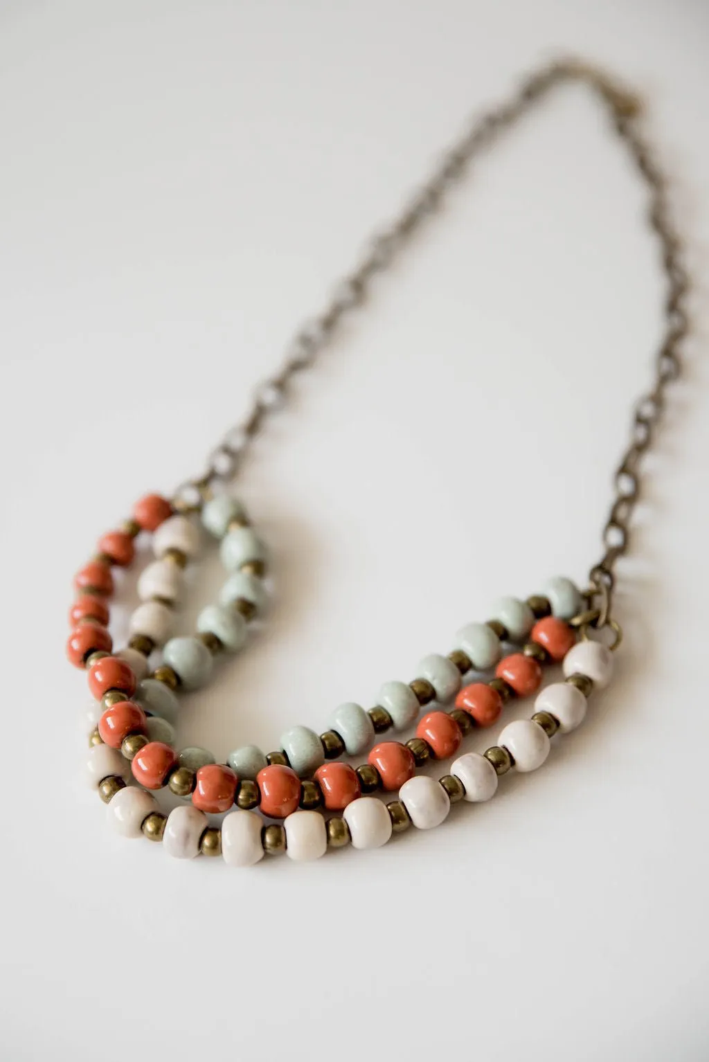 Bel Koz Mixed Triple Twist Clay Necklace