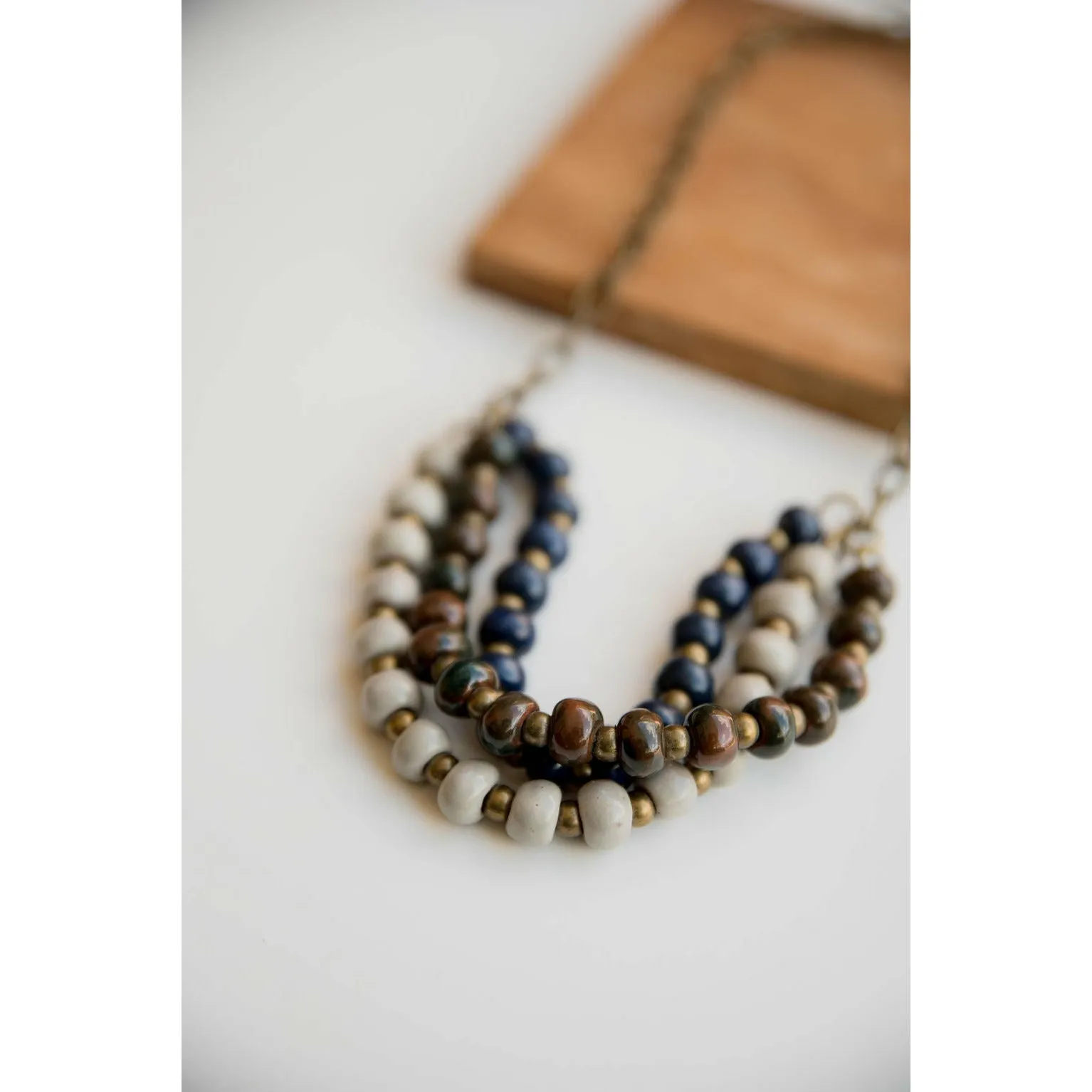 Bel Koz Mixed Triple Twist Clay Necklace