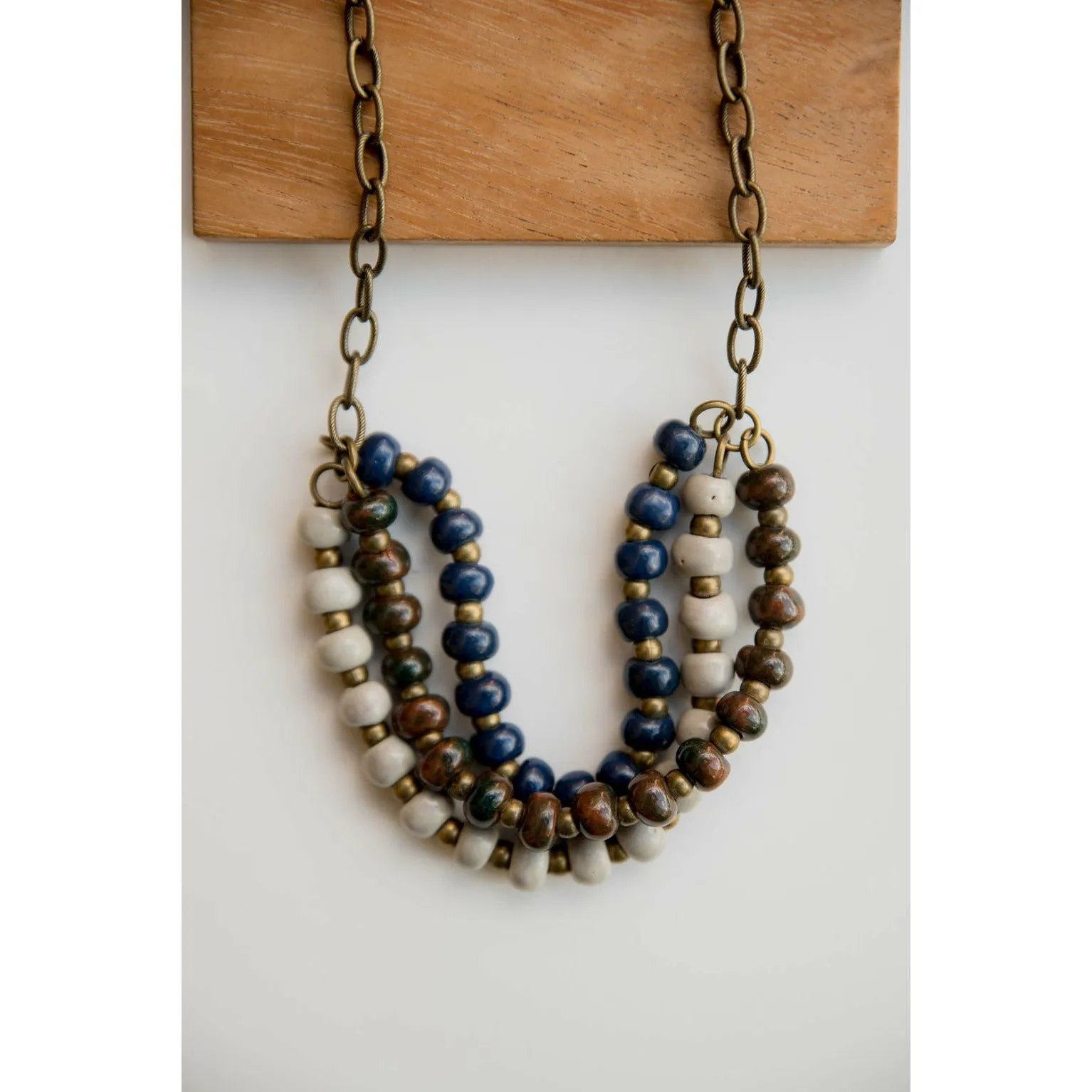 Bel Koz Mixed Triple Twist Clay Necklace