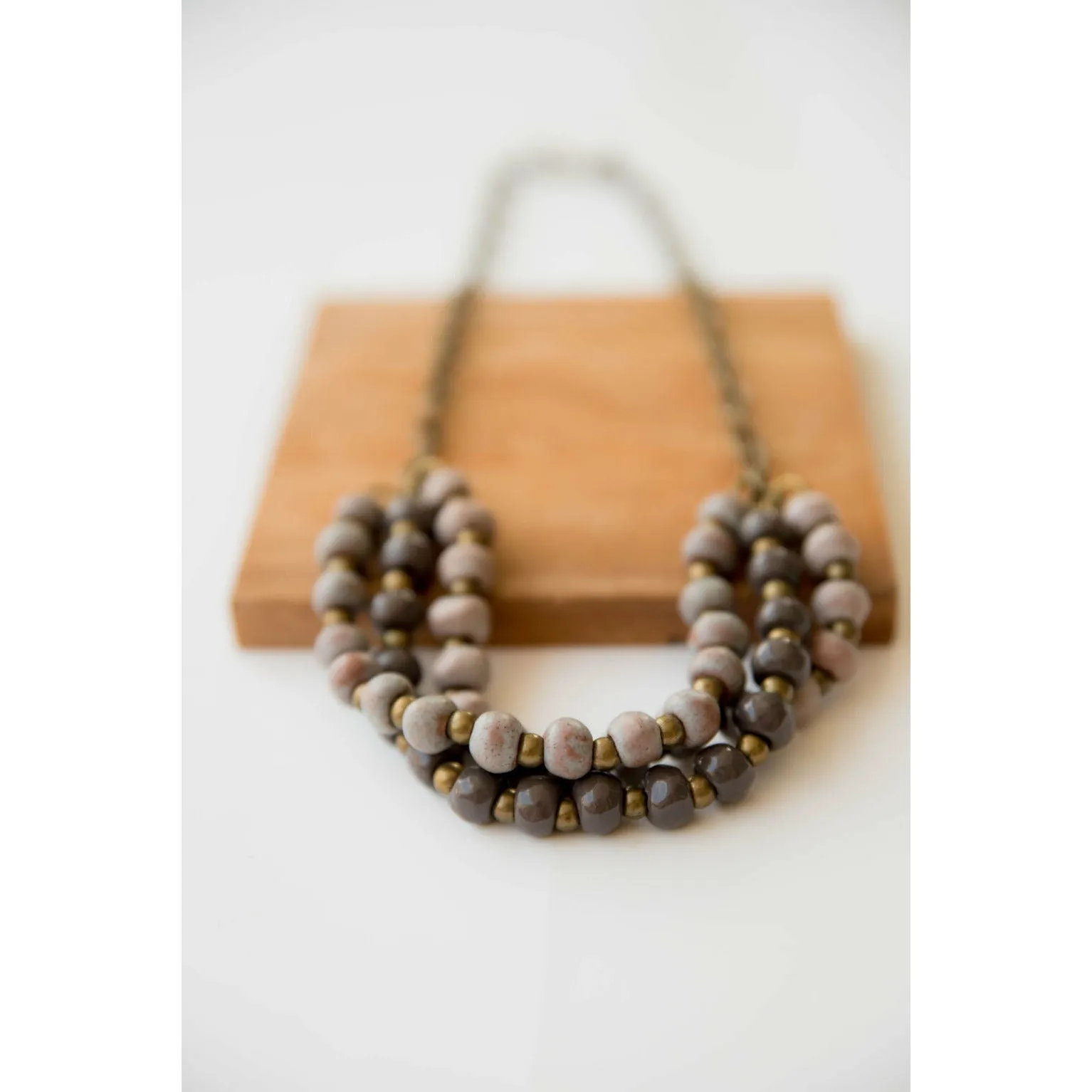 Bel Koz Mixed Triple Twist Clay Necklace