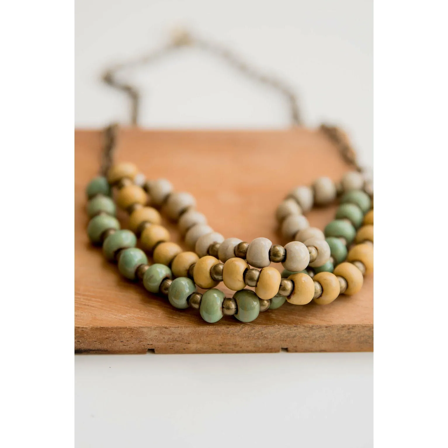 Bel Koz Mixed Triple Twist Clay Necklace