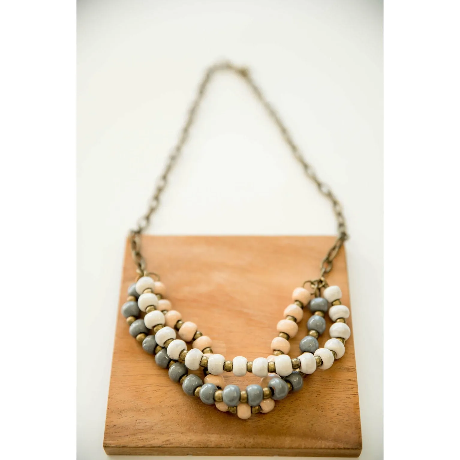 Bel Koz Mixed Triple Twist Clay Necklace