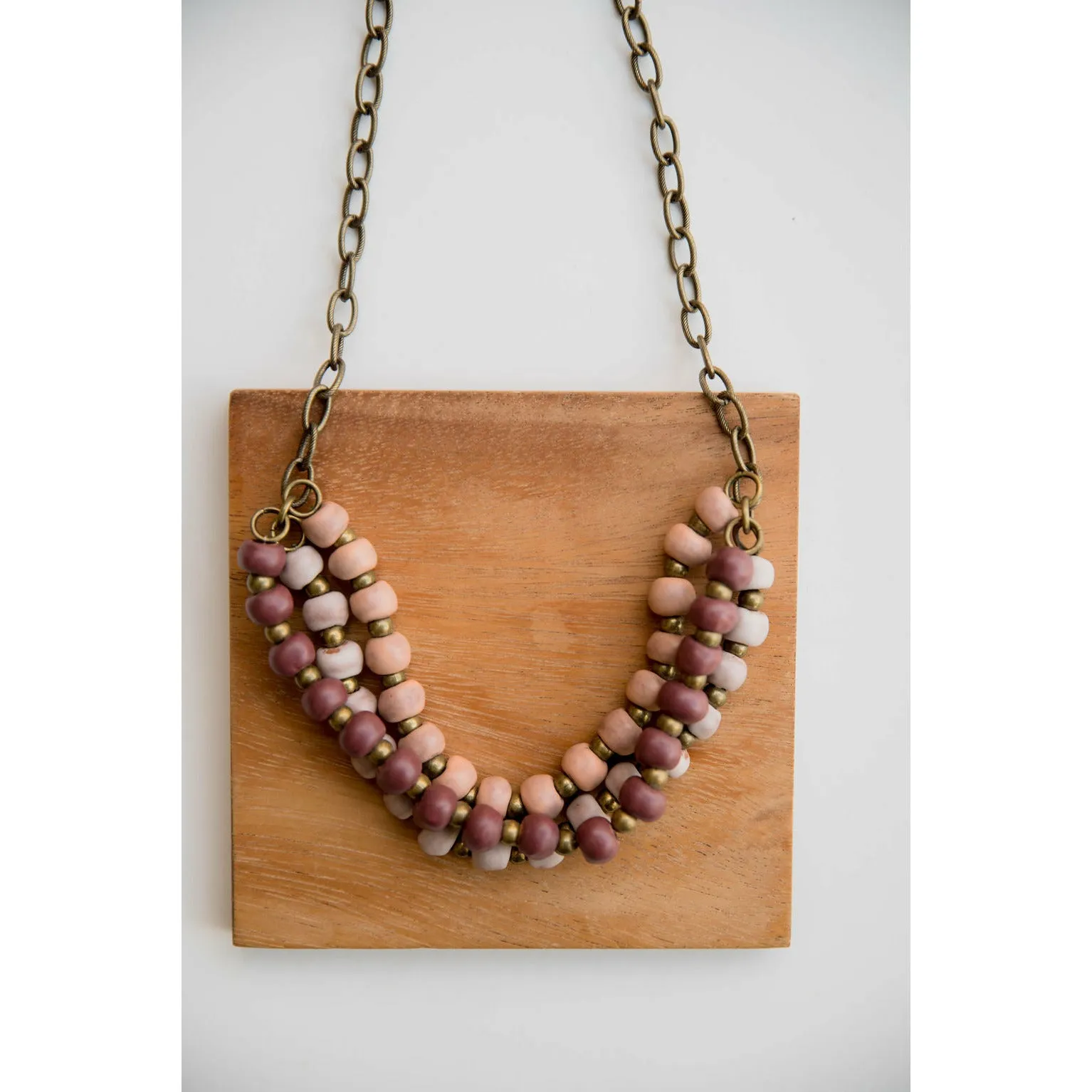 Bel Koz Mixed Triple Twist Clay Necklace