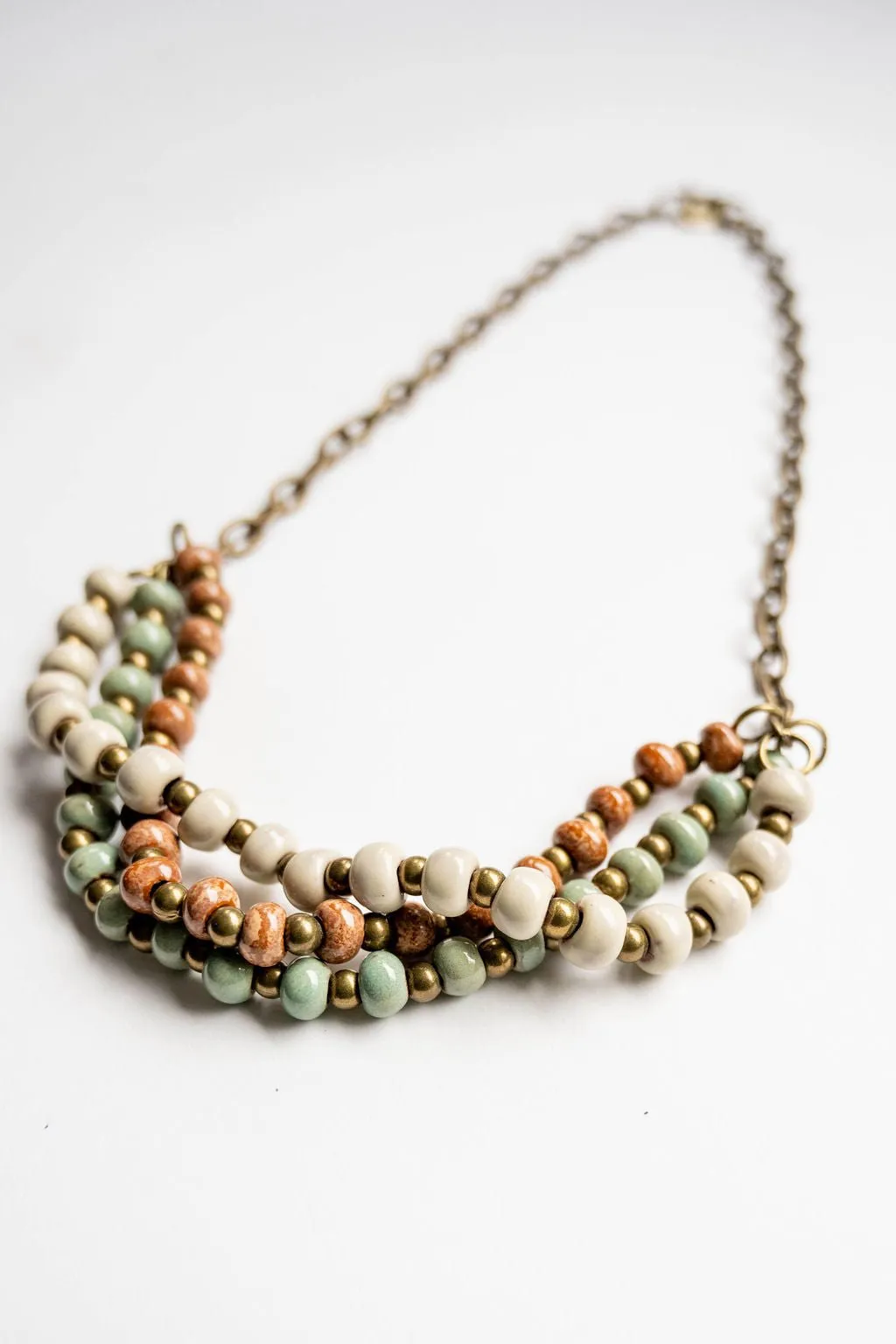 Bel Koz Mixed Triple Twist Clay Necklace