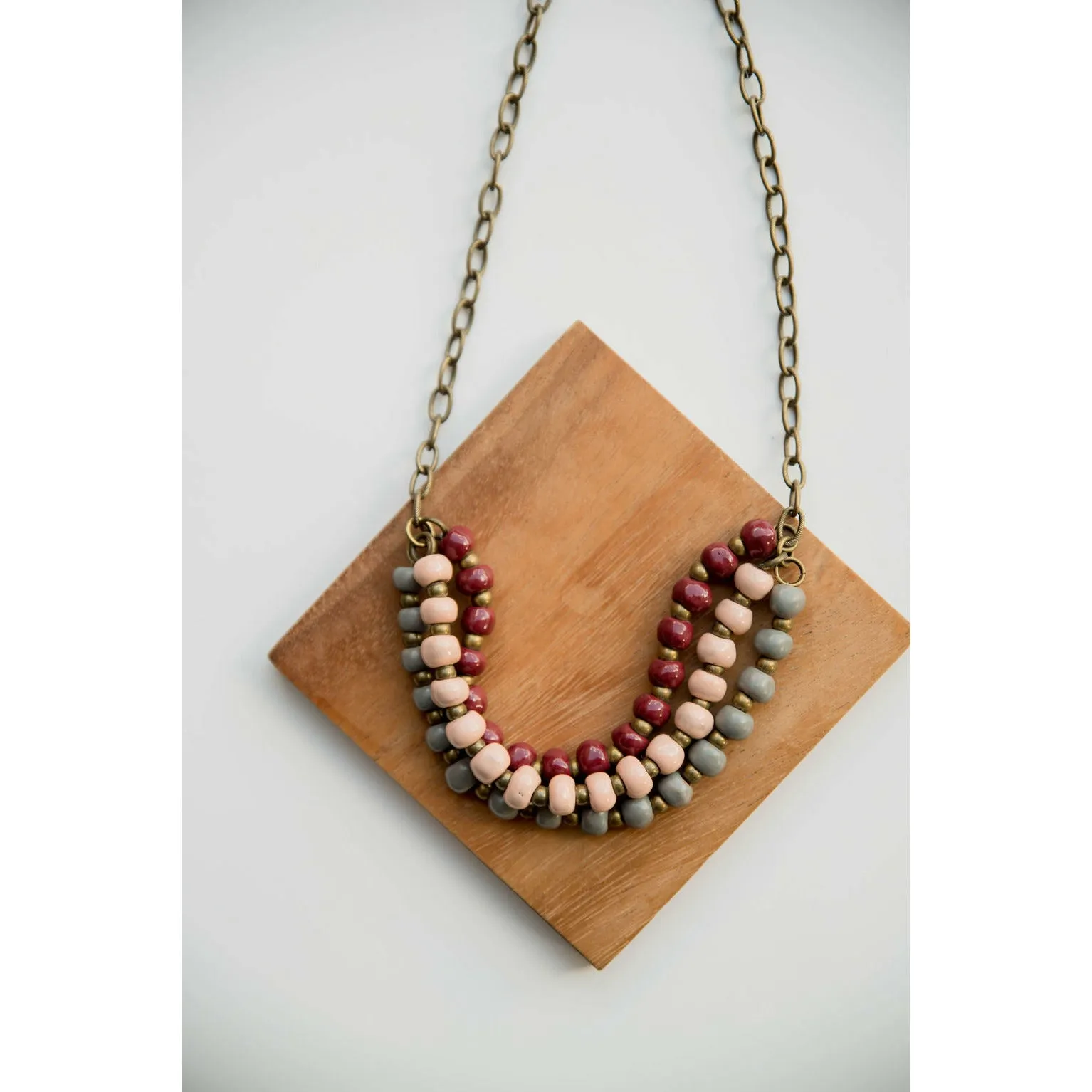 Bel Koz Mixed Triple Twist Clay Necklace