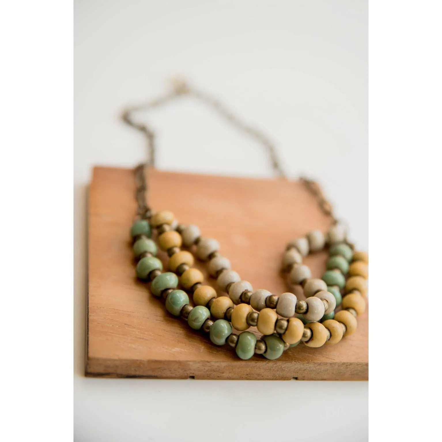 Bel Koz Mixed Triple Twist Clay Necklace