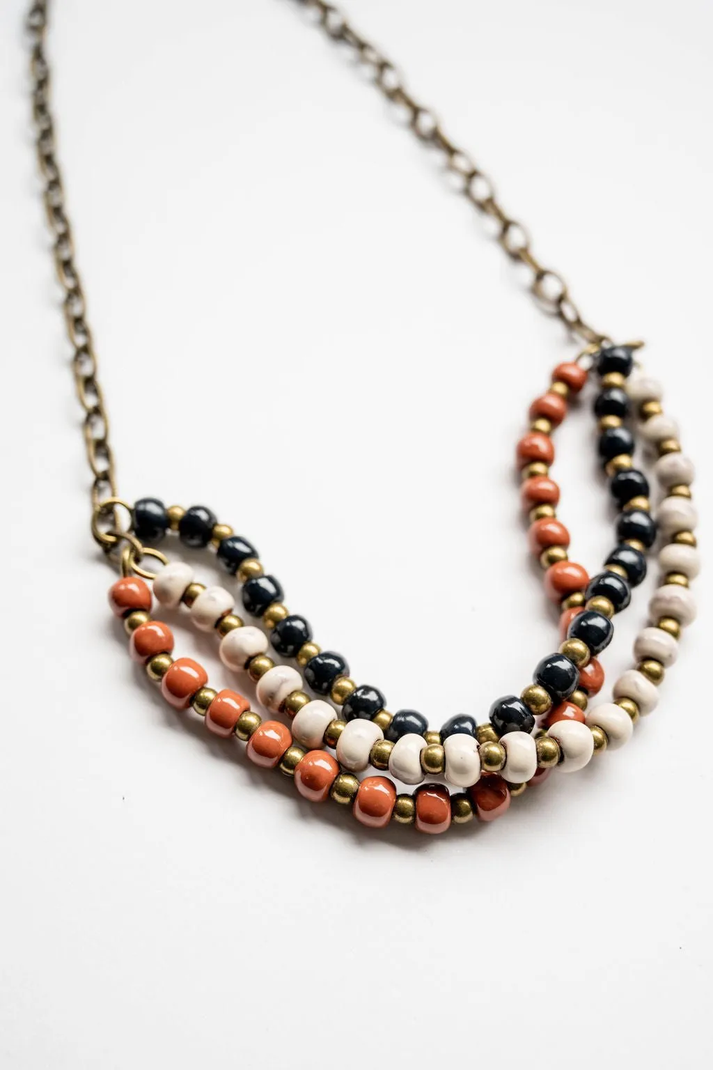 Bel Koz Mixed Triple Twist Clay Necklace