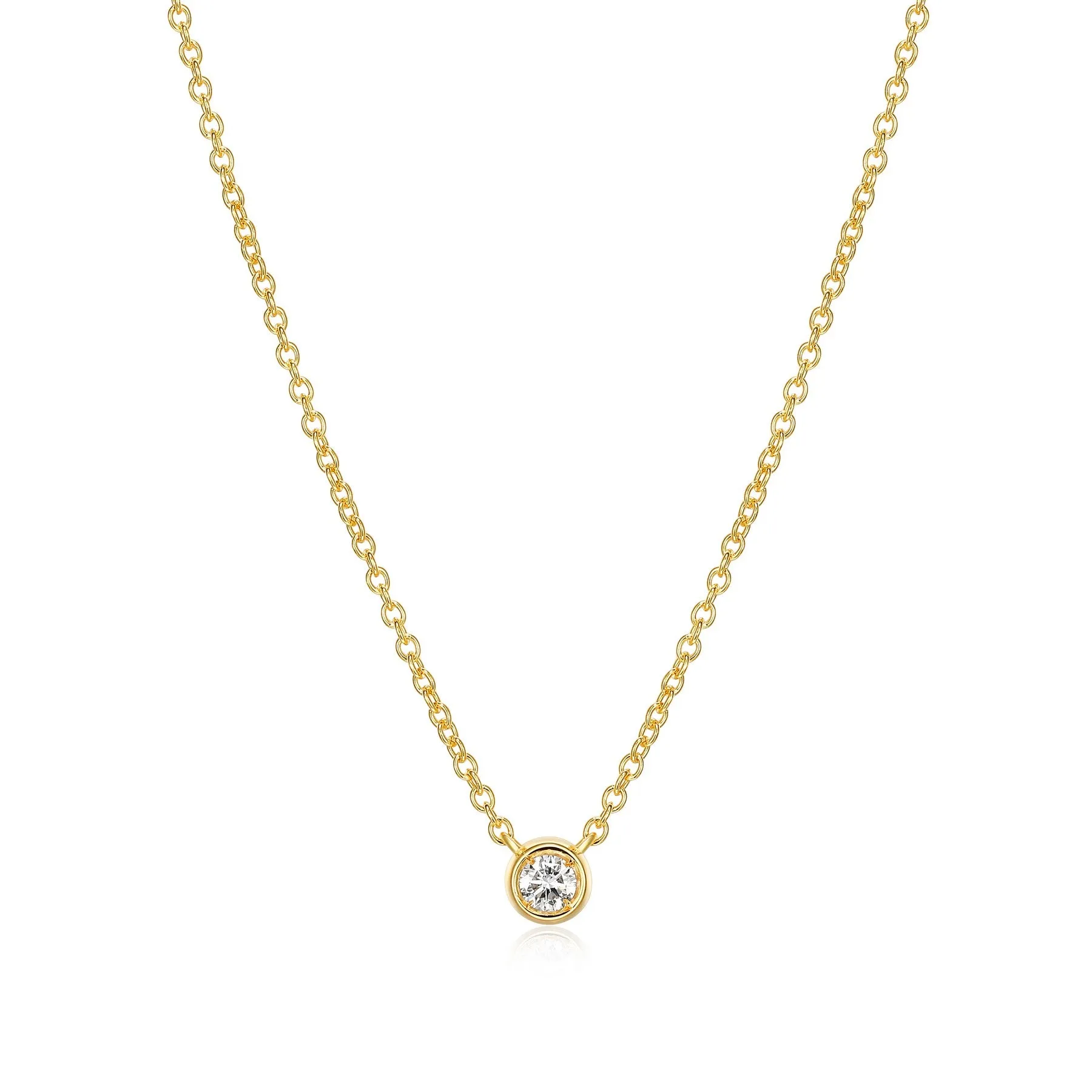 Bezel Lab Diamond Necklace