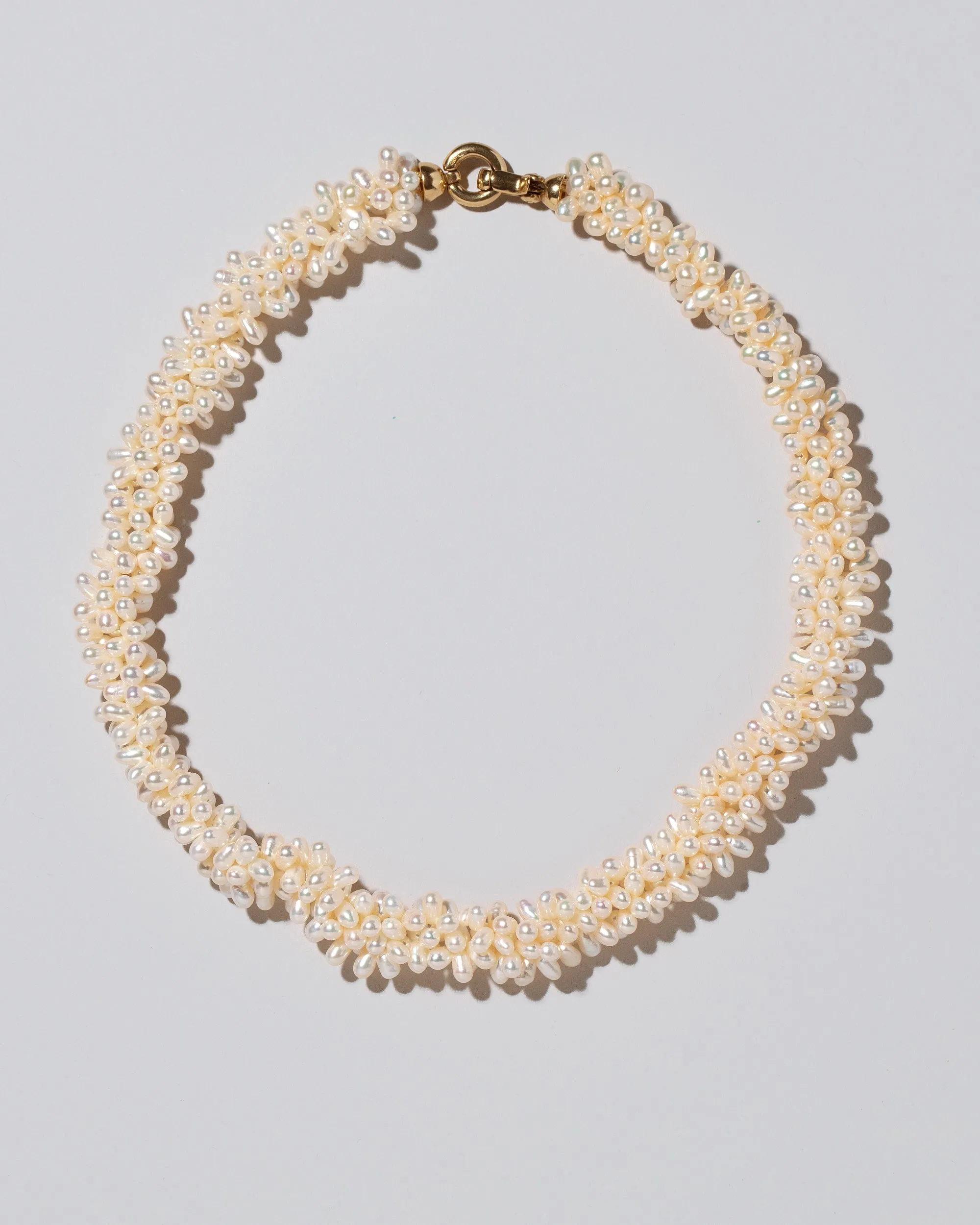 Braided Zipper Pearl Collar Necklace