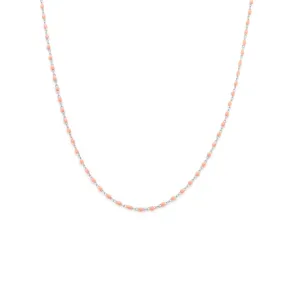 Candy Chain Necklace | Peach Fuzz & Silver