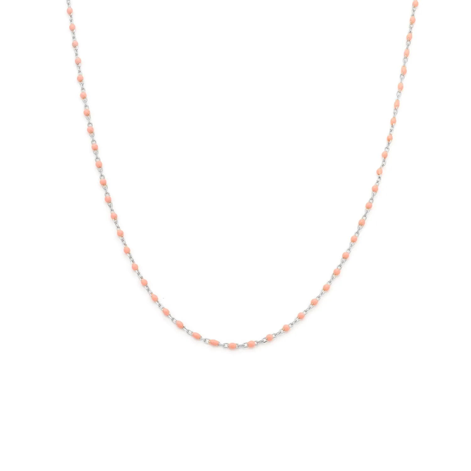 Candy Chain Necklace | Peach Fuzz & Silver