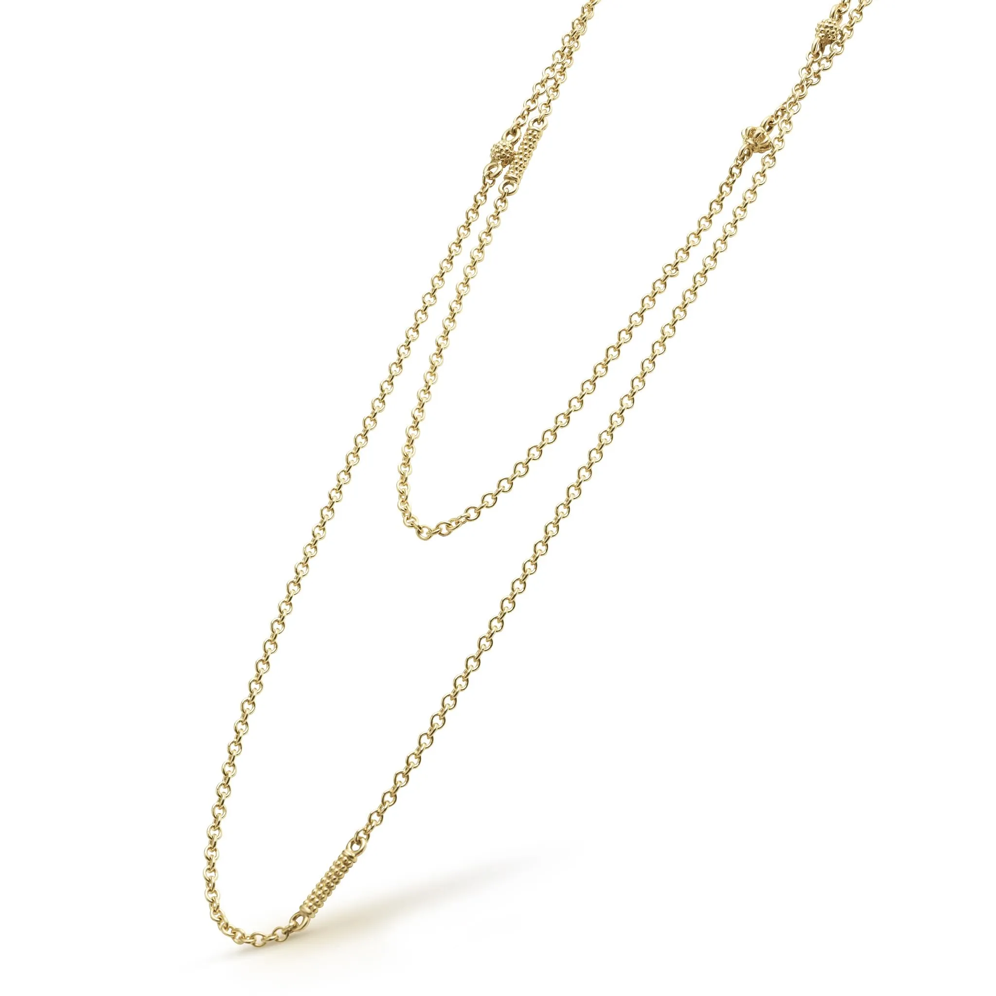 Caviar Gold 32 Inch Gold Caviar Chain Necklace