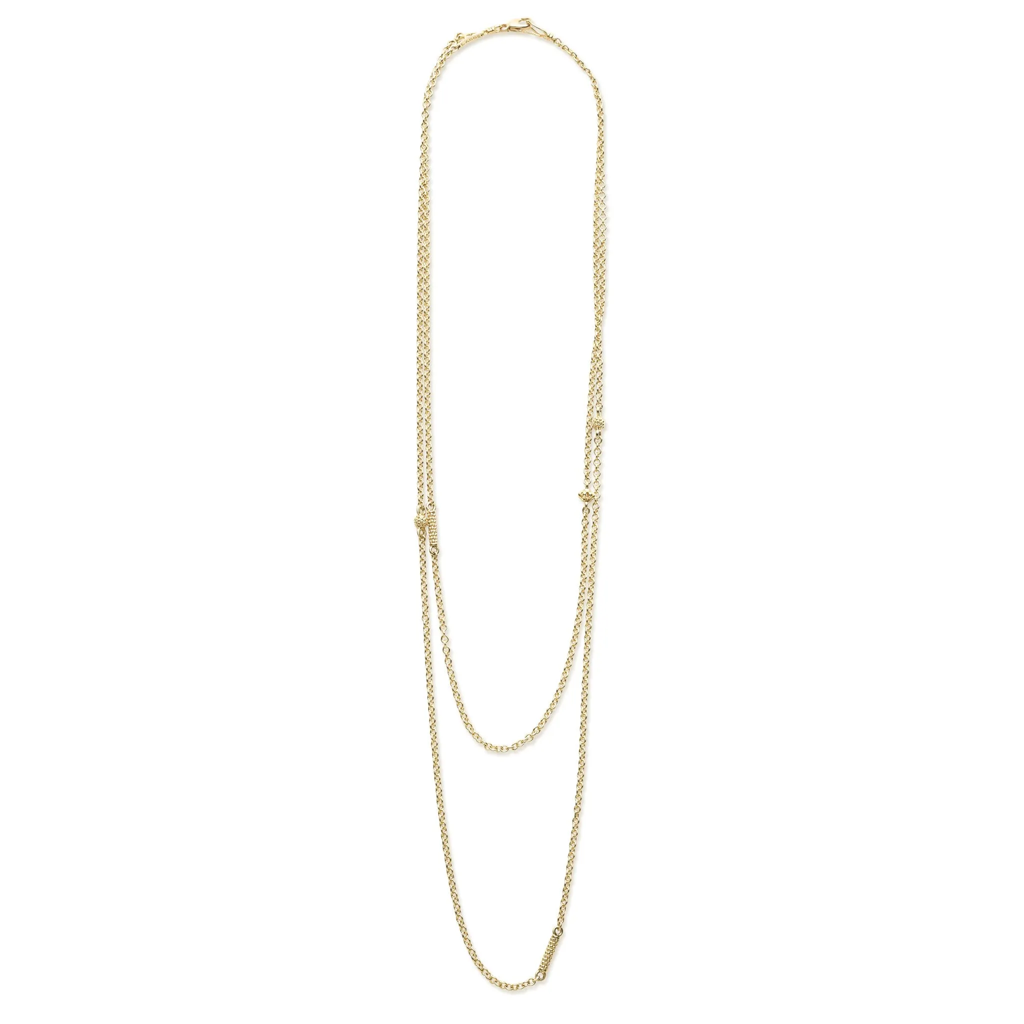 Caviar Gold 32 Inch Gold Caviar Chain Necklace