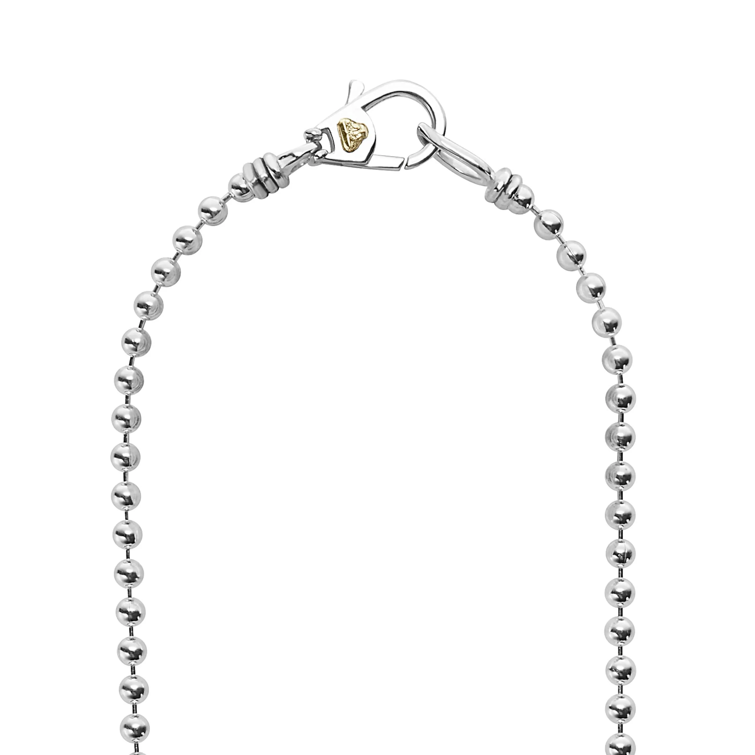 Caviar Icon Long Two-Tone Caviar Beaded Necklace