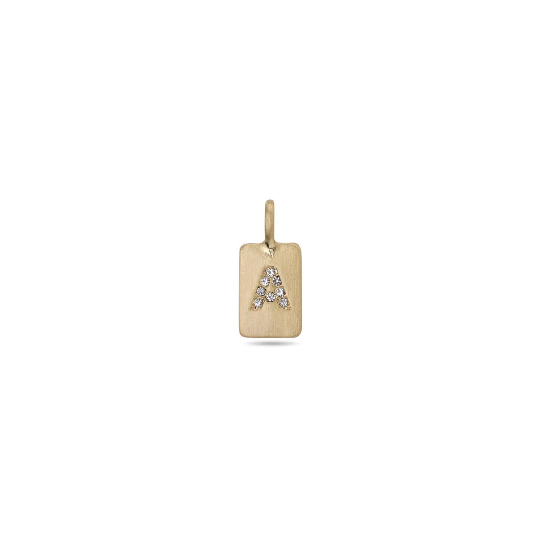 CHARM crystal A pendant, gold-plated