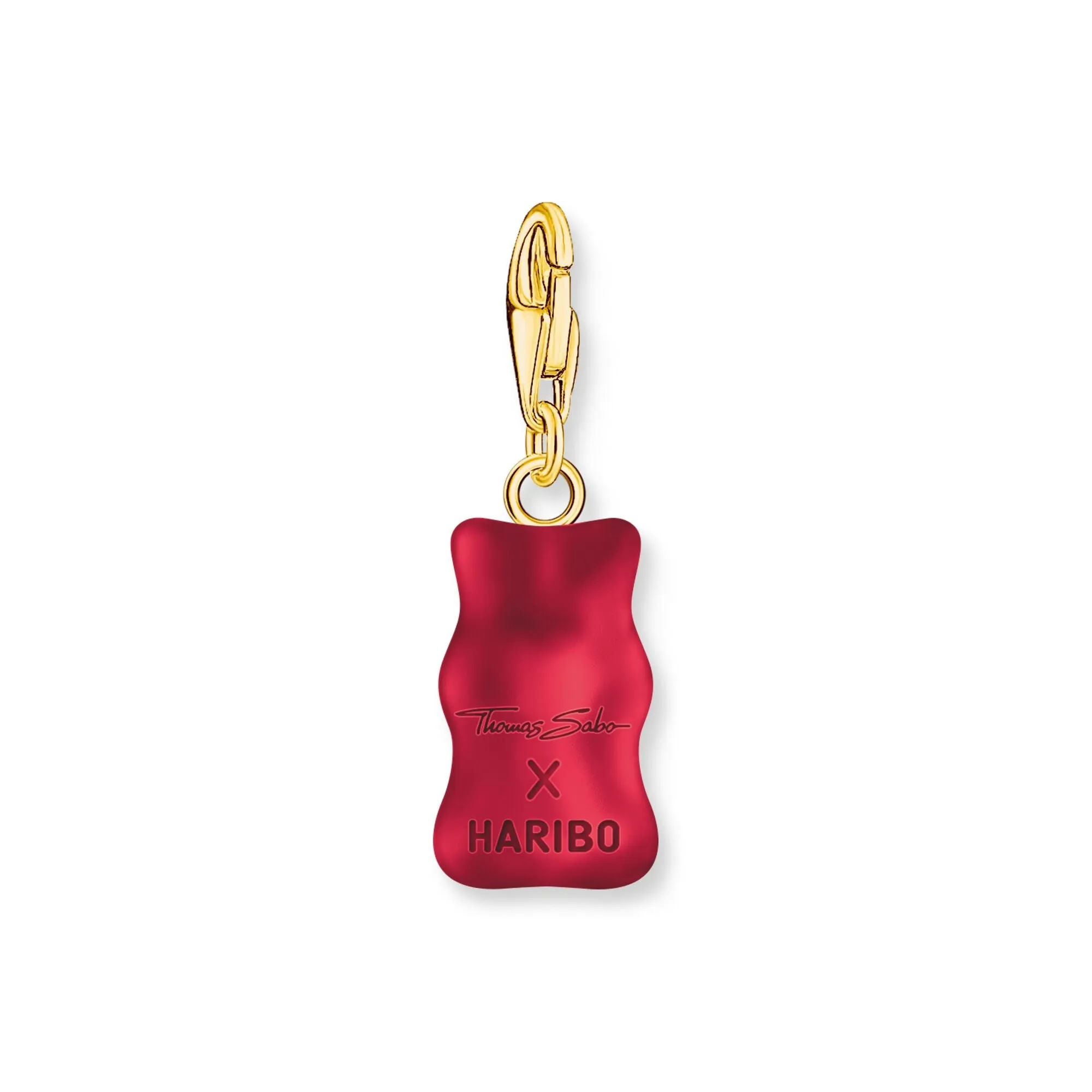 Charm pendant goldbears in red