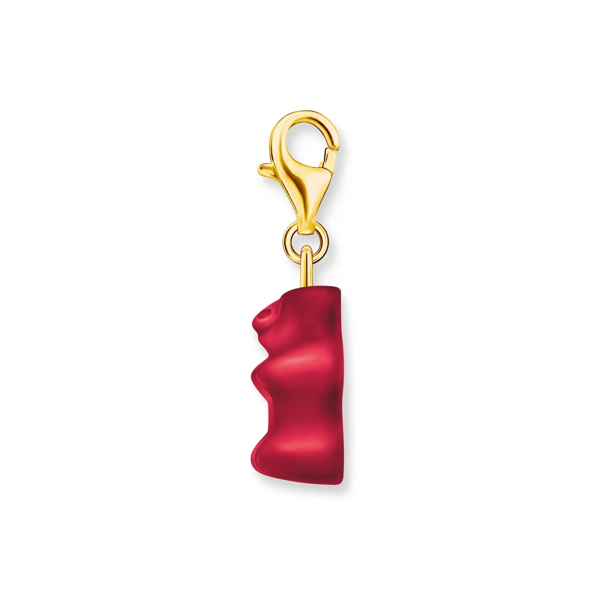 Charm pendant goldbears in red