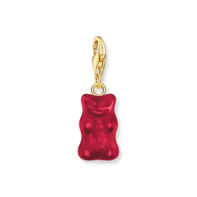 Charm pendant goldbears in red