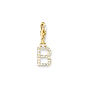 Charm Pendant letter B gold plated