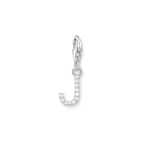 Charm Pendant letter J silver