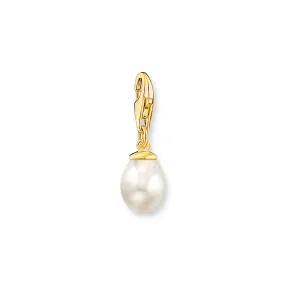 Charm Pendant pearl gold plated