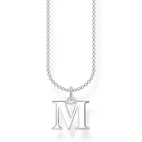 CHARMING COLLECTION LETTER 'M' NECKLACE 38-45CM