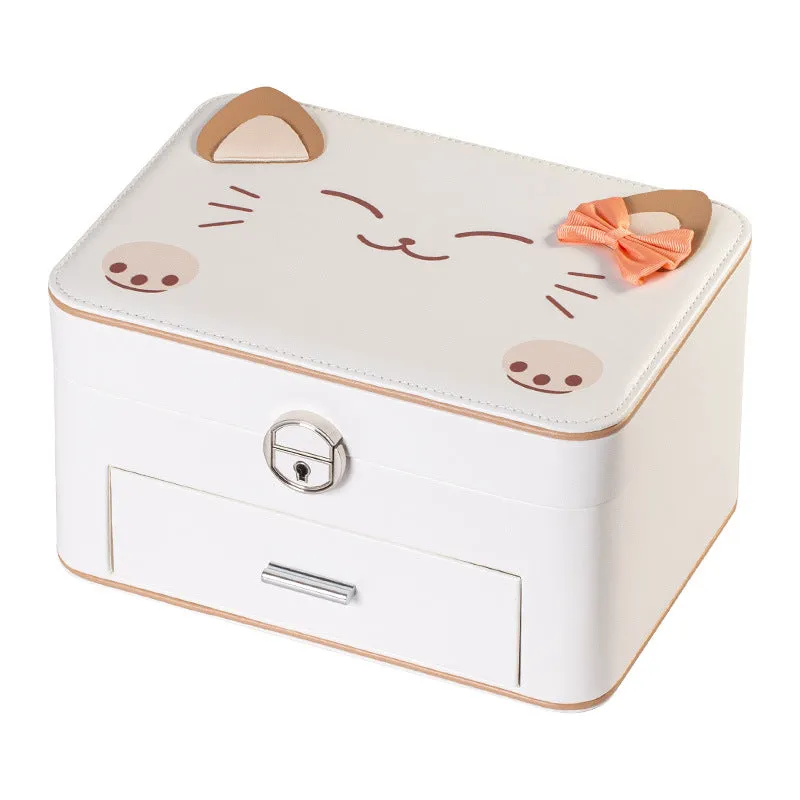 Children's jewelry box double-layer hair accessories storage box for little girl princess