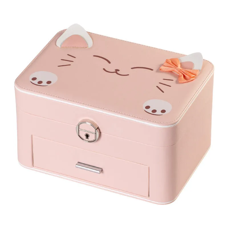 Children's jewelry box double-layer hair accessories storage box for little girl princess