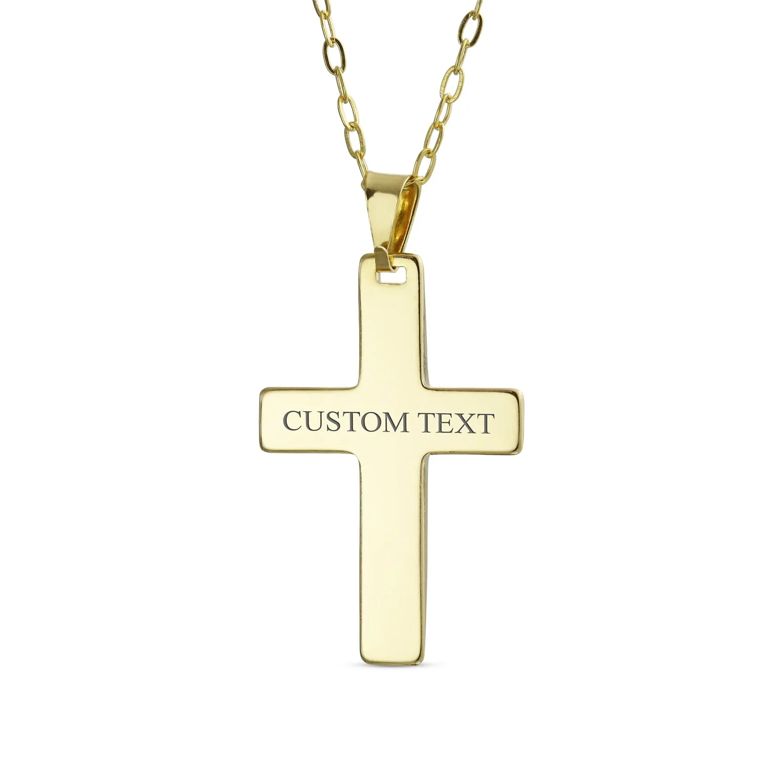 Christian Religious Jesus Crucifix Cross Pendant Necklace 2 Tone Gold Plated