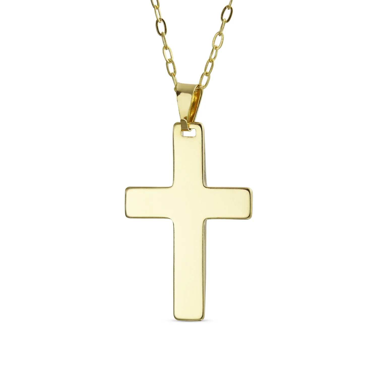 Christian Religious Jesus Crucifix Cross Pendant Necklace 2 Tone Gold Plated