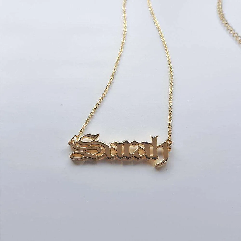 Classic Name Plate Necklace