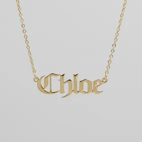 Classic Name Plate Necklace