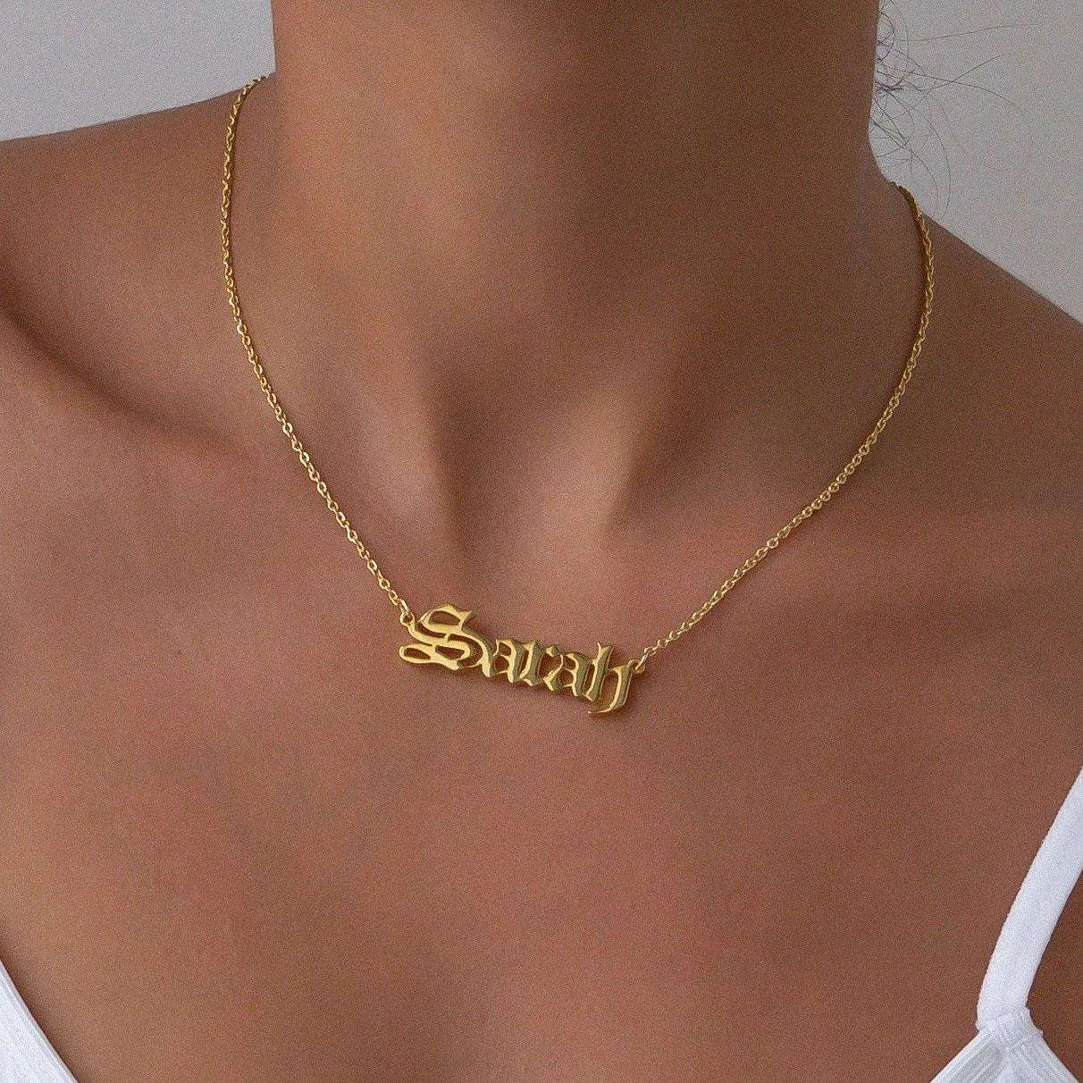 Classic Name Plate Necklace