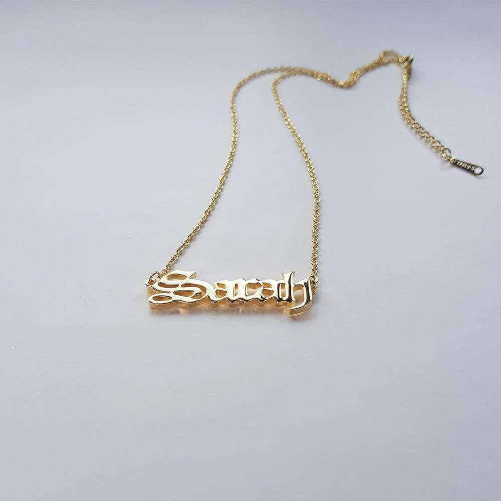 Classic Name Plate Necklace