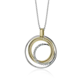 Clio Pendant Necklace in 18k Gold with Diamonds