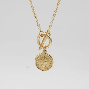 Coin Pendant Necklace | Gold