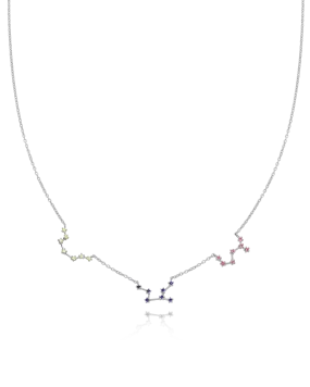 Constellation Birthstone Necklace - 925 Sterling Silver