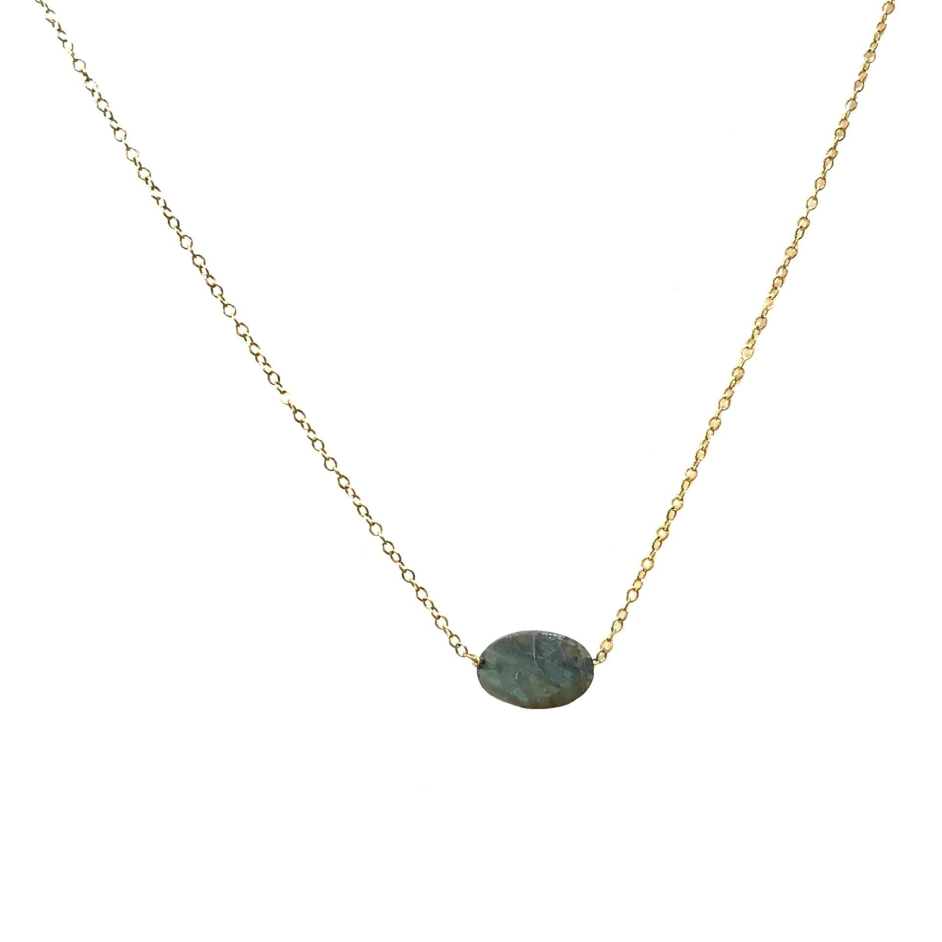 Crysta Oval Gemstone Necklaces