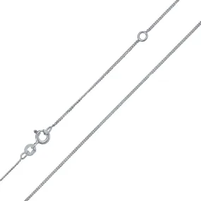 Curb Cuban Chain 030 Gauge Sterling Silver 16 to Chain with Extender