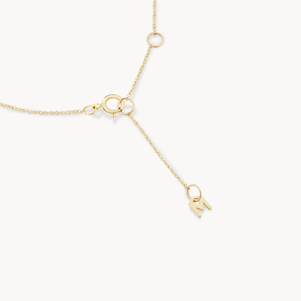 Diamond Letter A Necklace in 10k Gold