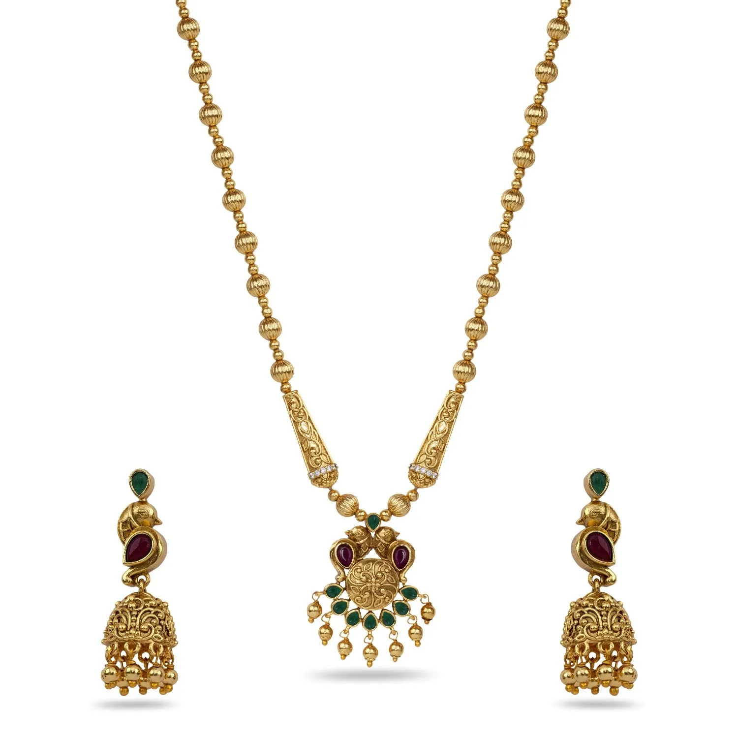 Divine Antique Kempu Necklace Set