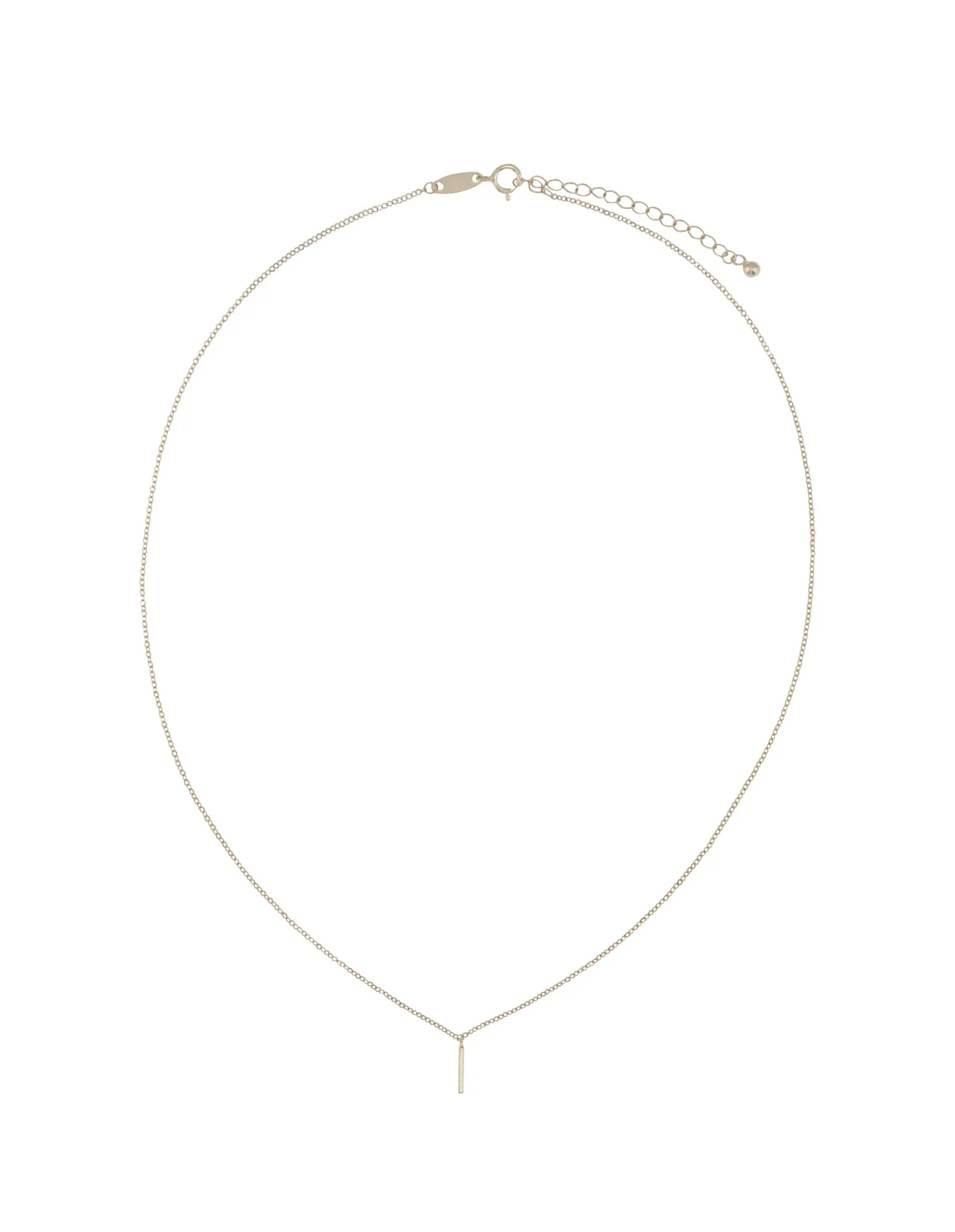 Elly Lou Timeless Initial Necklace - I- Silver