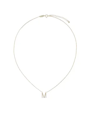 Elly Lou Timeless Initial Necklace - M- Silver