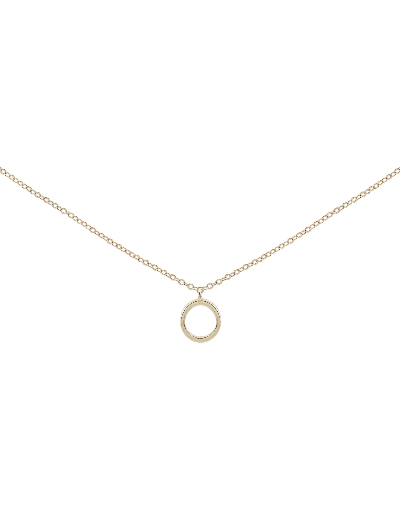 Elly Lou Timeless Initial Necklace - O- Silver