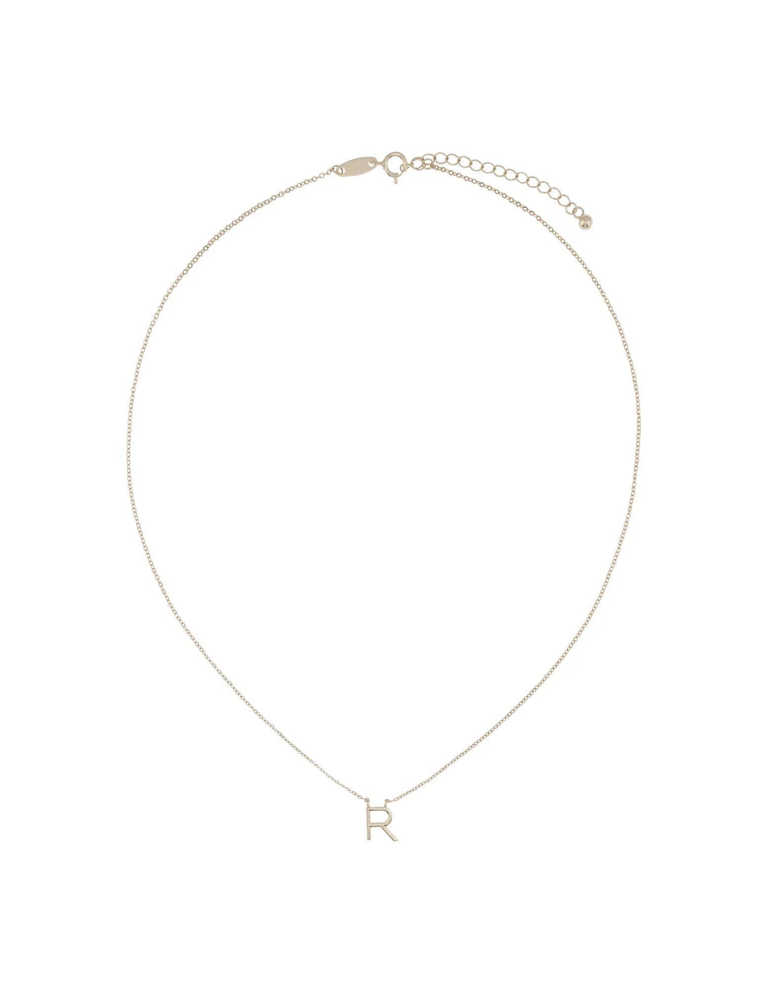 Elly Lou Timeless Silver Initial R Necklace - Elegant Fashion Accessory