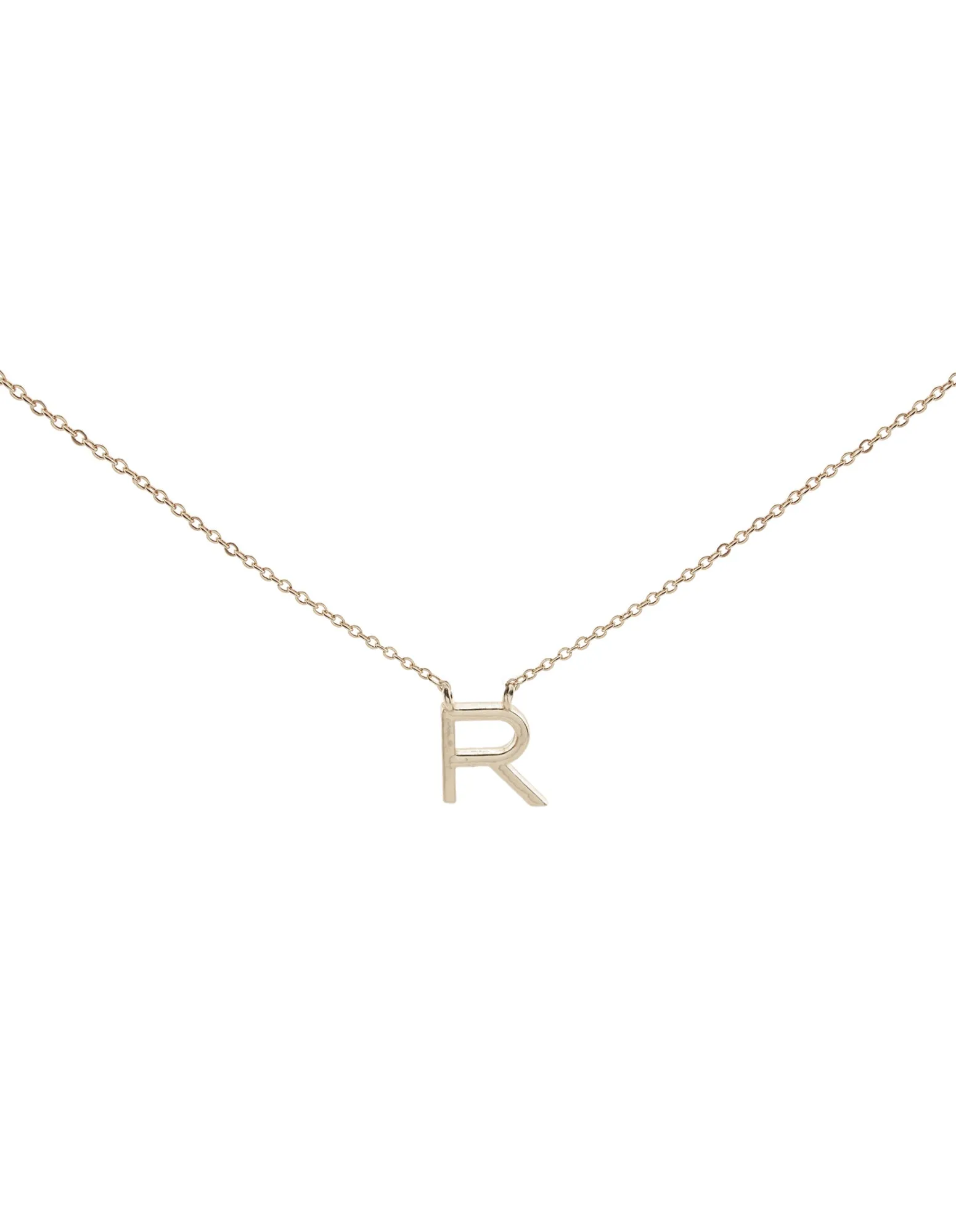 Elly Lou Timeless Silver Initial R Necklace - Elegant Fashion Accessory