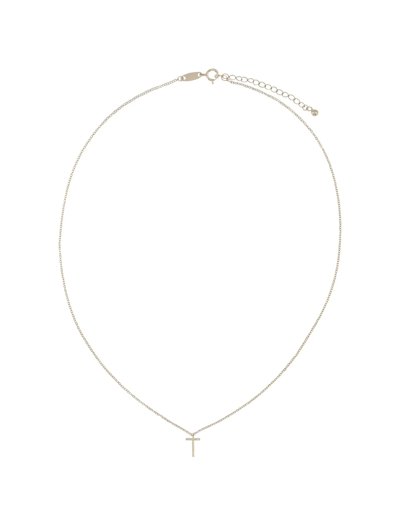 Elly Lou Timeless Initial Necklace - T- Silver